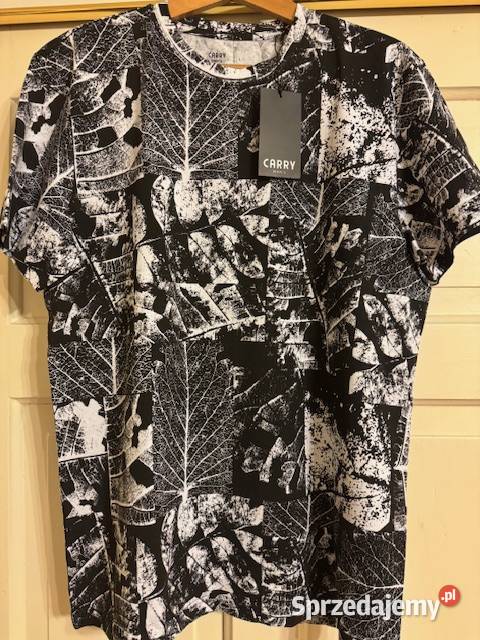 Tshirt koszulka bawełniana L Carry męska czarno sprzedam