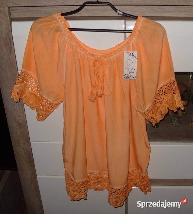 FASHION pomarańczowa hiszpanka hafty Nowa LXL Rawicz