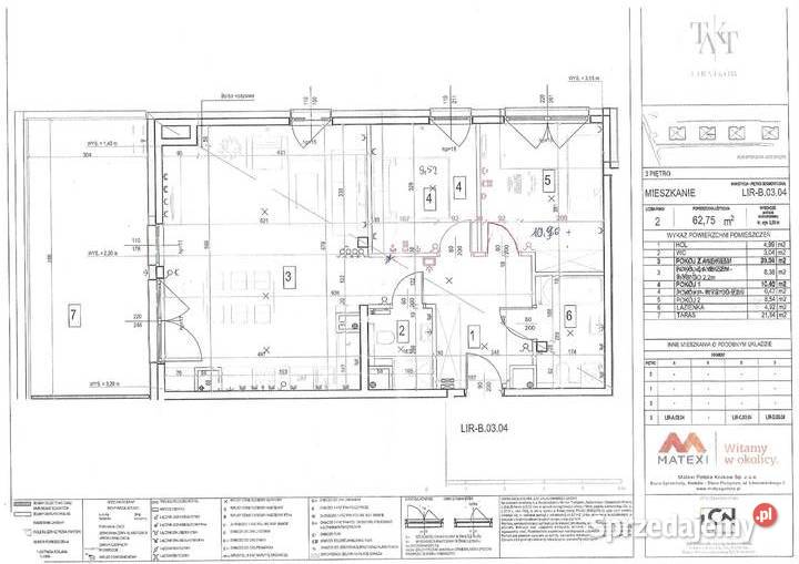 Krakówsuper taras 21m2 ostatnie piętro Piętro 3 Kraków