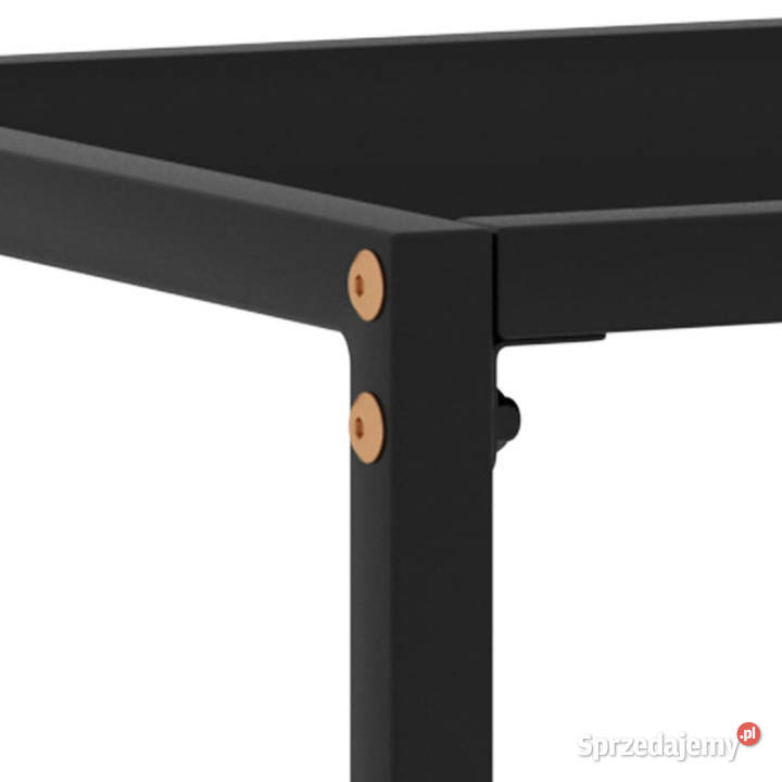 Stolik konsolowy czarny 80x35x75 szkło hartowane