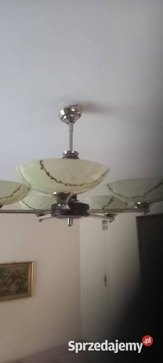Pięcioramienny żyrandol w stylu Art Deco z Skierniewice sprzedam