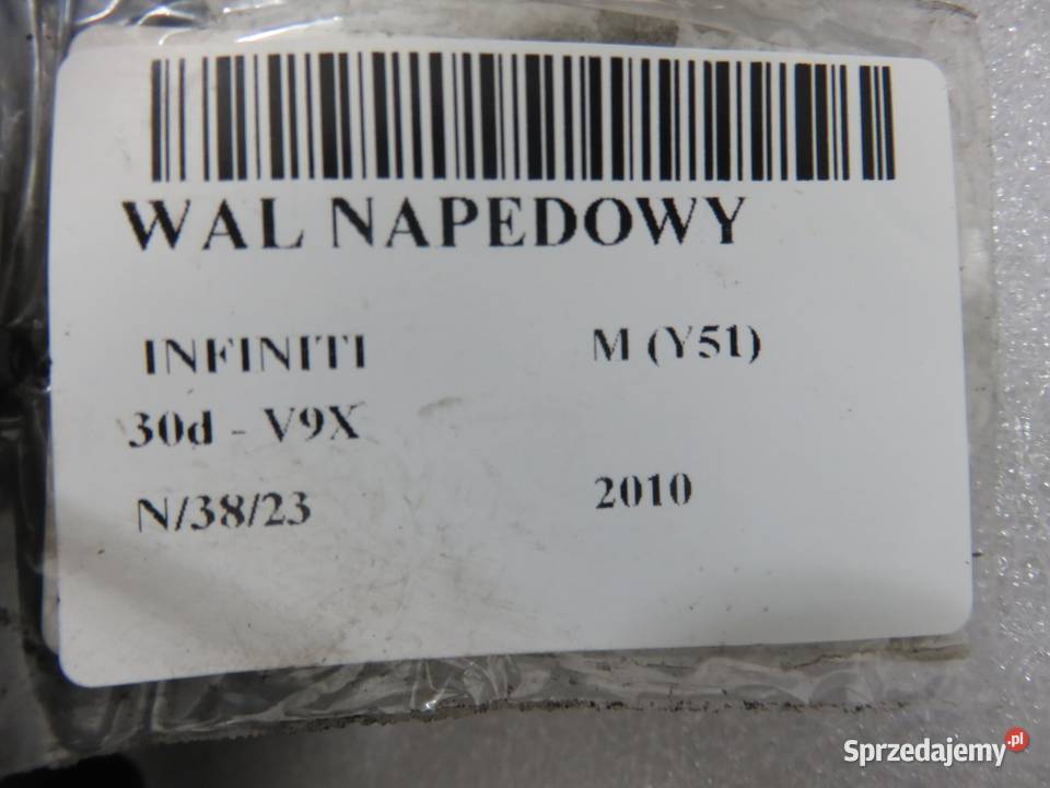 WAŁ NAPĘDOWY INFINITI M30 Y51 30d Q70 osobowe