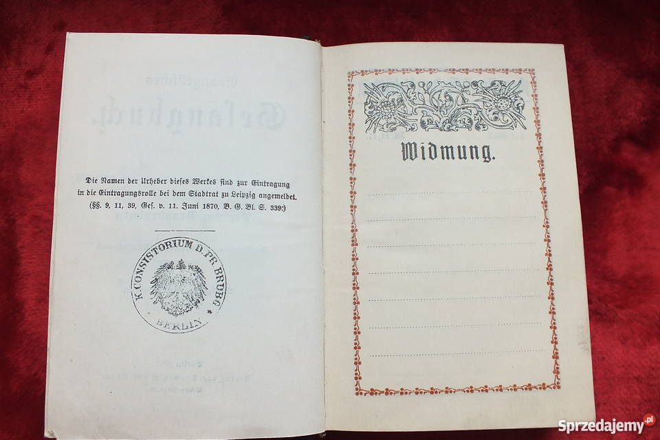 Oryginalny stary modlitewnik z 1911 roku Żary