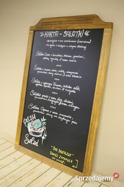 Tablica kredowa gastronomiczna