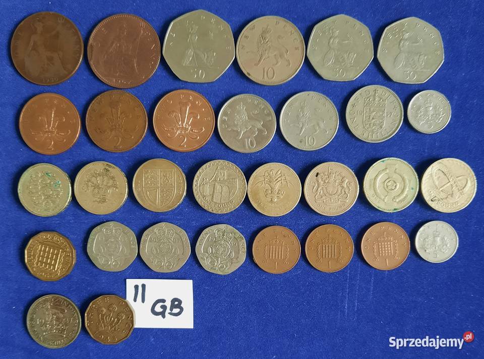 Zestaw II Monet Anglia GB Wielka Brytania Gliwice