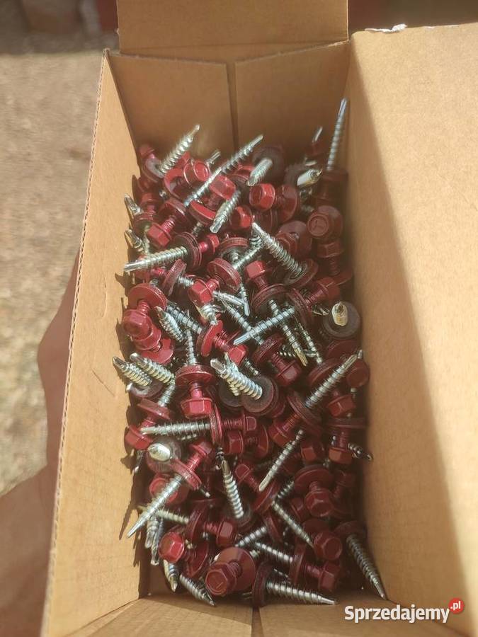 Wkręty farmery 33opak blacha drewno wiśnia Akcesoria dachowe Łańcut