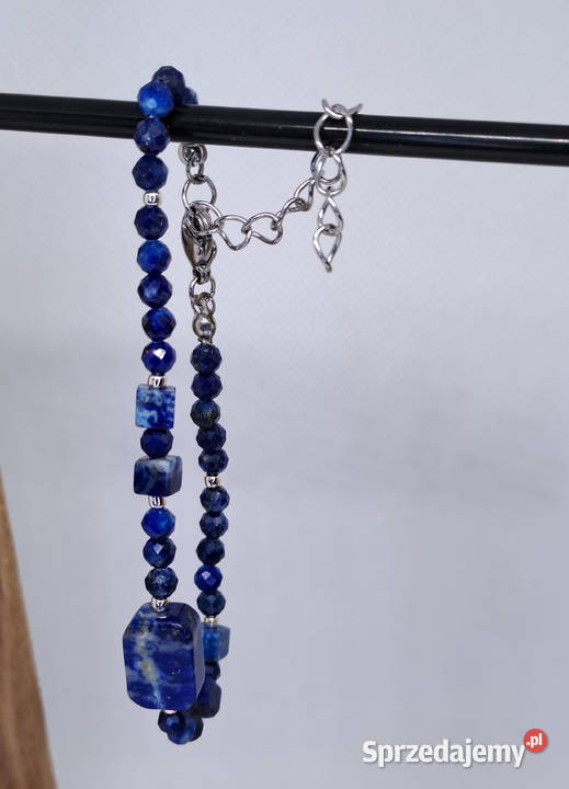 Bransoletka z lapisu lazuli lapis fasetowany mazowieckie Warszawa