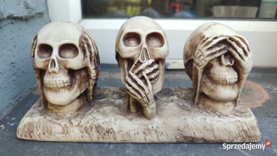 Zestaw 3 Czaszki Nie widzę Nie słyszę Nie mówię pomorskie Gdańsk