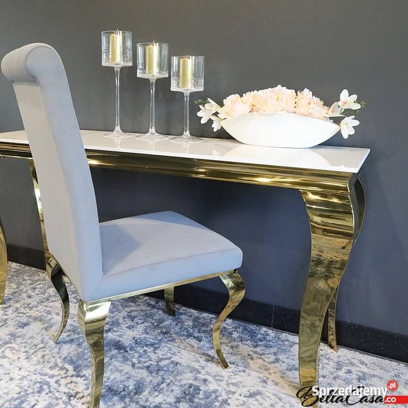 Krzesła glamour Premier Gold Złote Do Jadalni Warszawa