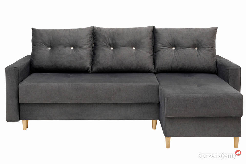 Narożnik Ciemnoszary z Funkcją Spania ARTUR lubelskie sprzedam