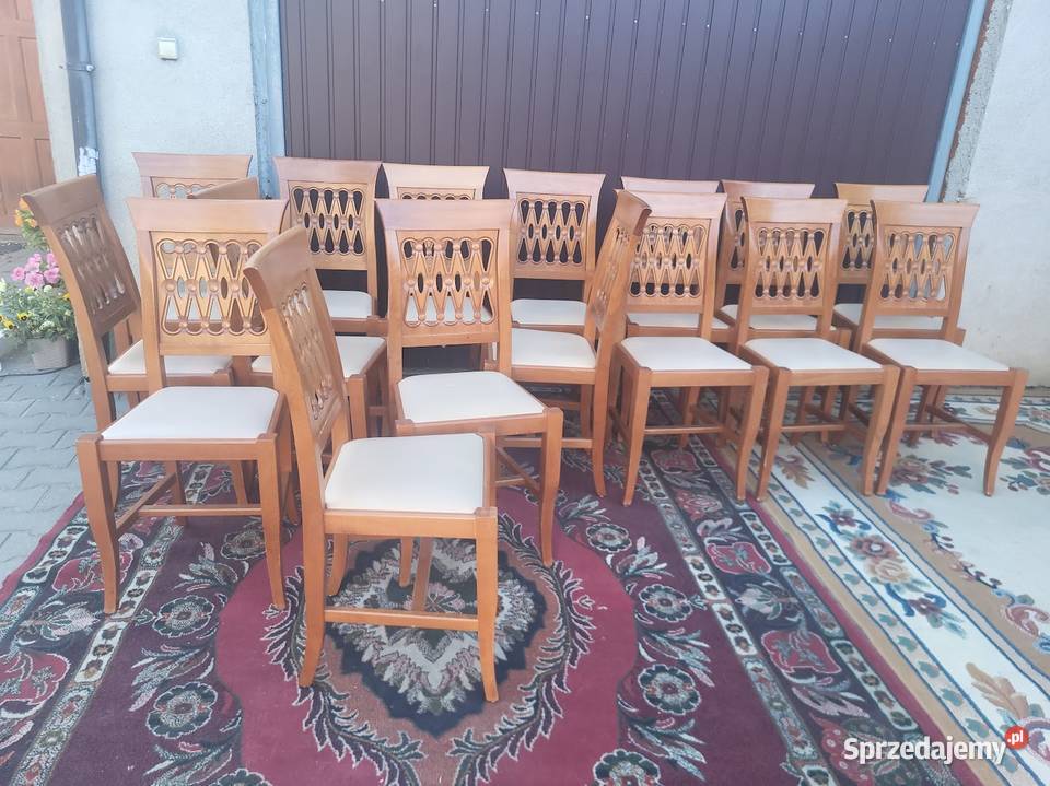 Stylowe solidne krzesła włoskie 16 sztuk kujawsko-pomorskie Sypniewo