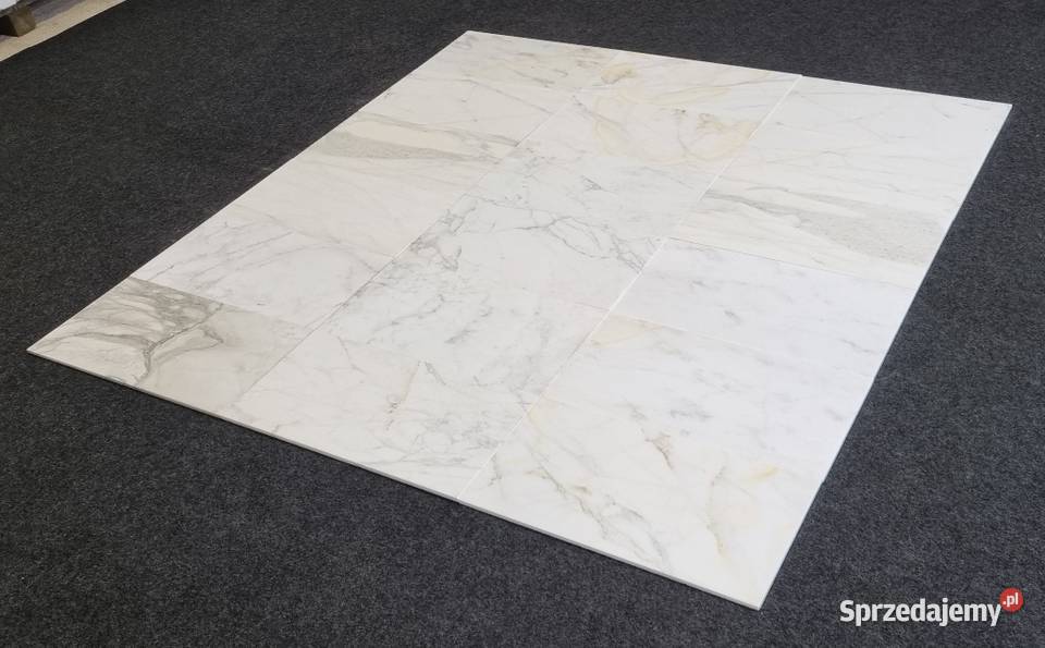 Płytki marmurowe Bianco Calacatta Gold matowe Bielawa
