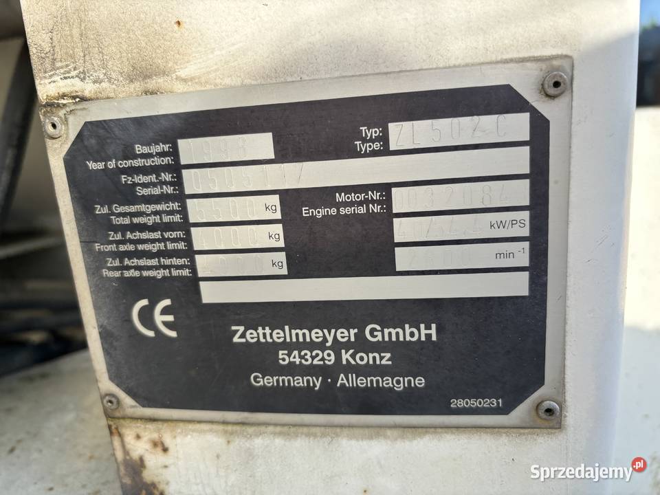 Ładowarka zettelmeyer f 502 l pełny VAT Ropczyce sprzedam