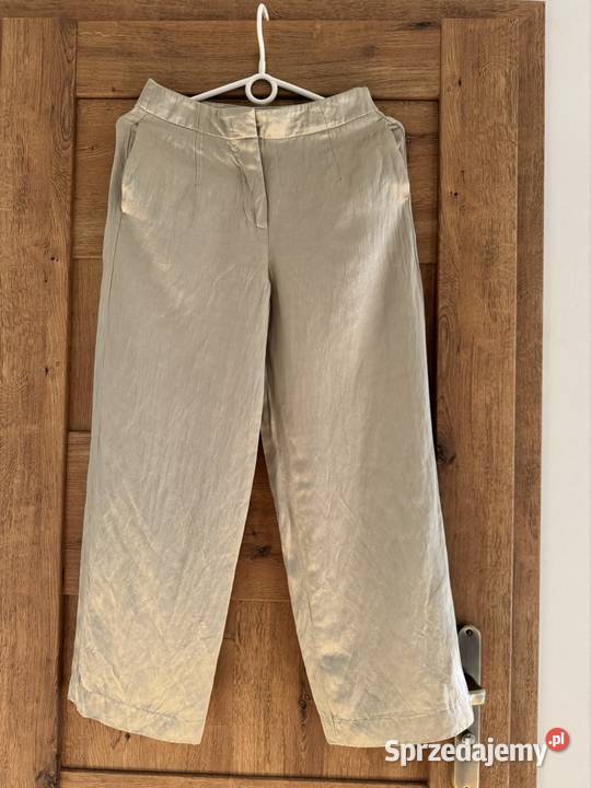 Spodnie damskie 34 Massimo Dutti wiskoza len Moda i Styl