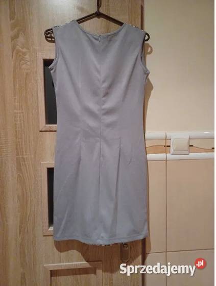 NOWA sukienka sarafan damski szary/srebrny