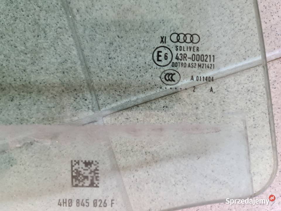Audi A8 D4 szyba drzwi prawy tył V14 szyby Puszczykowo