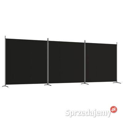 vidaXL Parawan 3panelowy czarny 525x180 mazowieckie Warszawa
