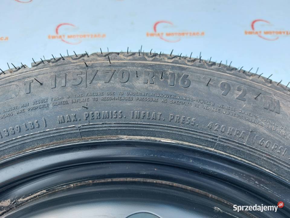 OPEL ASTRA H koło dojazdowe 1157016 92M 4x100 Kielce