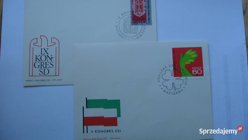 Koperty okolicznościowe ze stemplami i znaczkami Filatelistyka Łódź