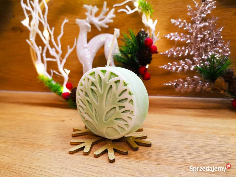 Świeca sojowa zapachowa koło z motywem drzewa Świece Kielce sprzedam