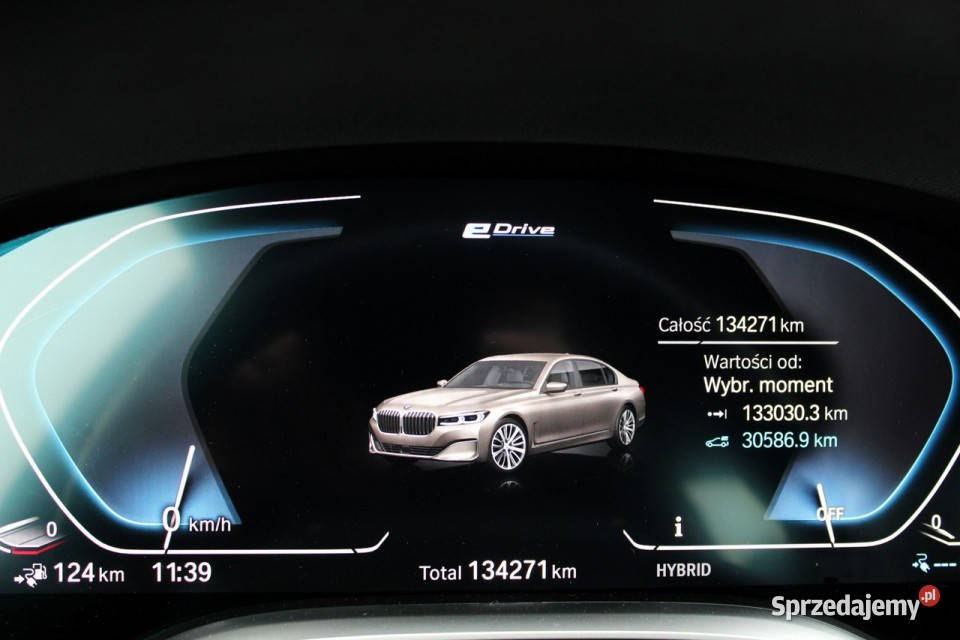 BMW 745 FV23 394 SalonPL Skóra Navi Kamera HUD Sokołów