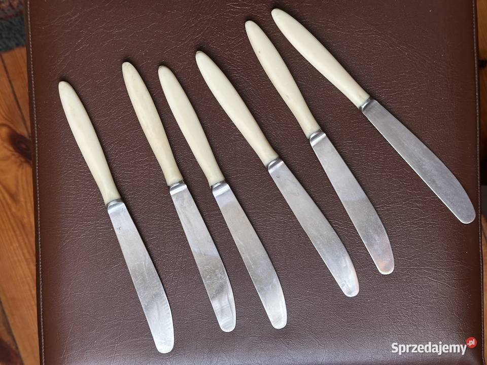 Noże 6 z białą rączką produkcji ZSRR sprzedam