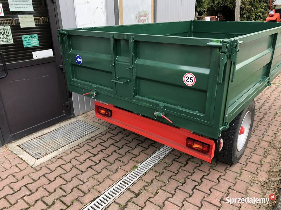 Przyczepa jednoosiwa wywrotka na tył nieuszkodzony Sandomierz