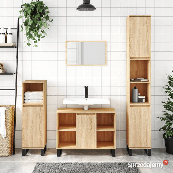 Szafka łazienkowa dąb sonoma 80x33x60 WM831631 mazowieckie Warszawa sprzedam