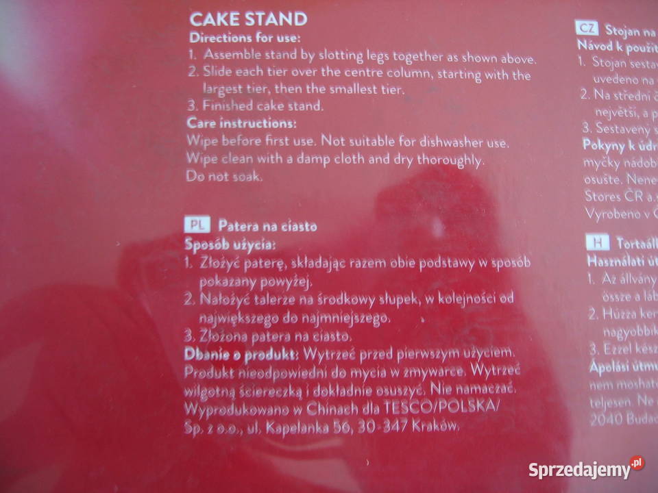 Patera taca PODSTAWA NA CIASTO SKŁADANA Gdańsk sprzedam