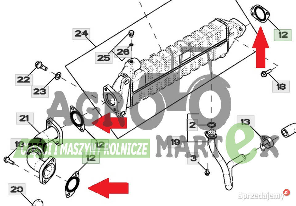 R518619 USZCZELKA EGR JD Wichrów