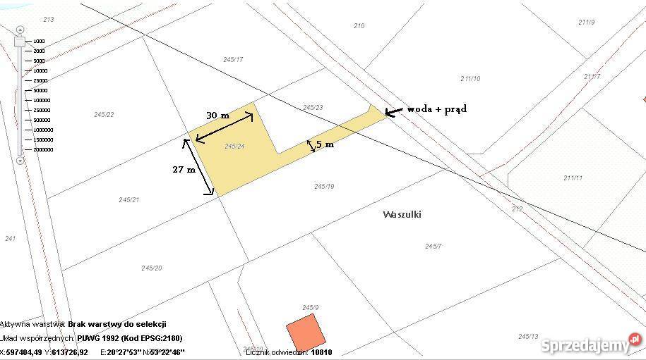 Ogrodzona działka budowlana pod budowę piasek i