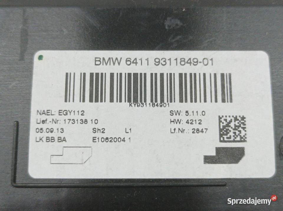 MODUŁ KIMATYZACJI 9311849 Bmw Seria 1 II osobowe świętokrzyskie