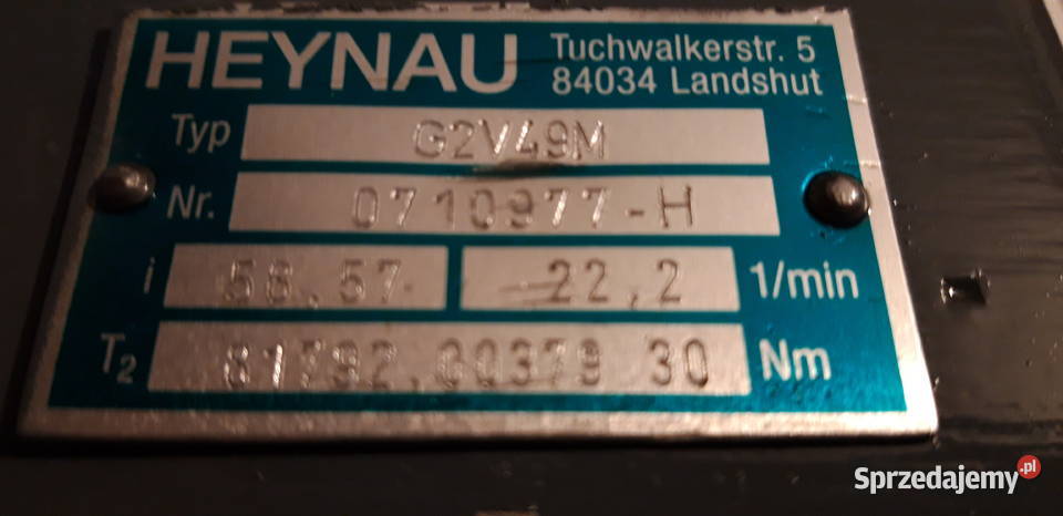 motoreduktor heynau g2v49m Kraków