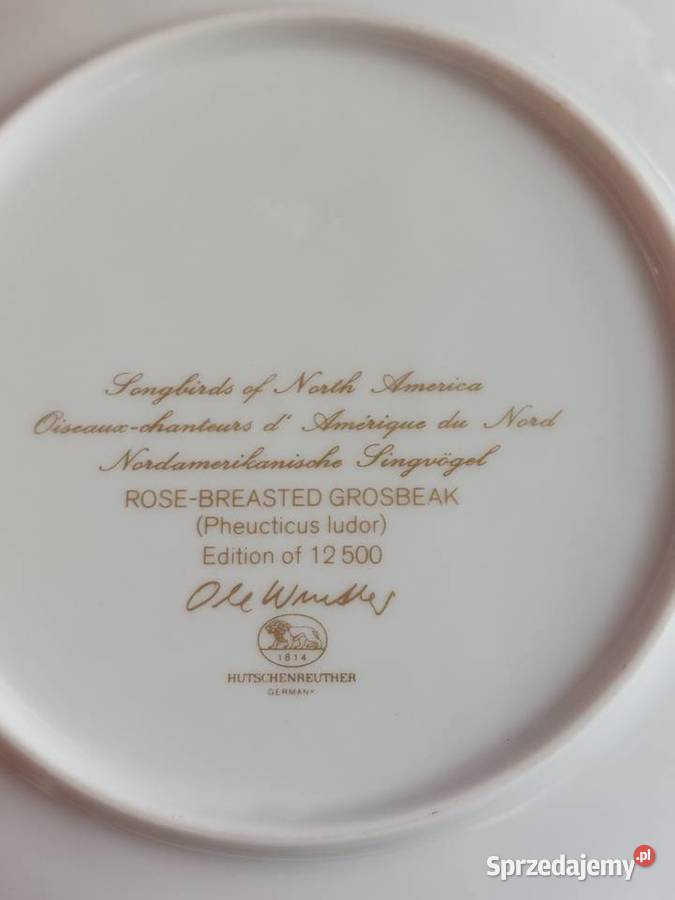 Talerz dekoracyjny kolekcjonerski Porcelana i szkło Wałbrzych