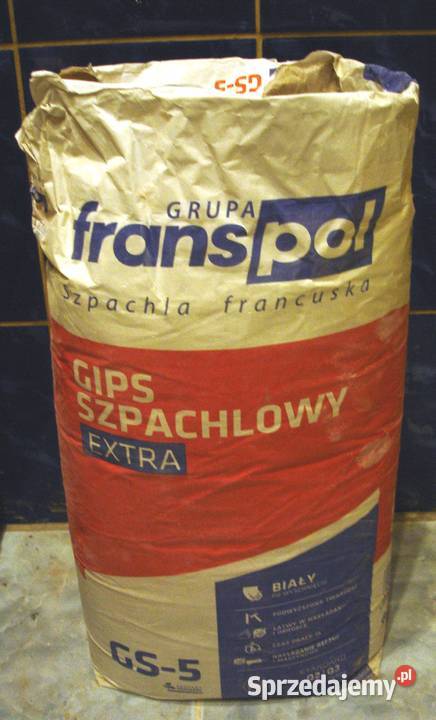 Gips Szpachlowy biały GS5 FRANSPOL opak 20 Zaprawy gipsowe Bochnia