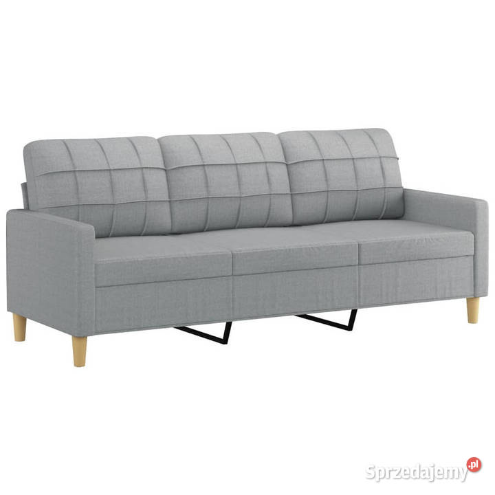 Sofa 3osobowa jasnoszara 180 tapicerowana mazowieckie sprzedam