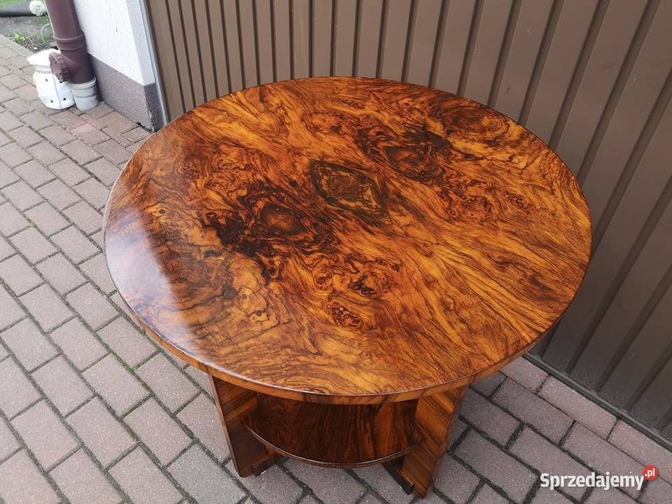 Stolik Stół ArtDeco Unikat Orzech 80 Politura Meble Swarzędz