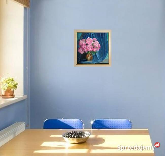 Obraz olejny Piwonie w wazonie