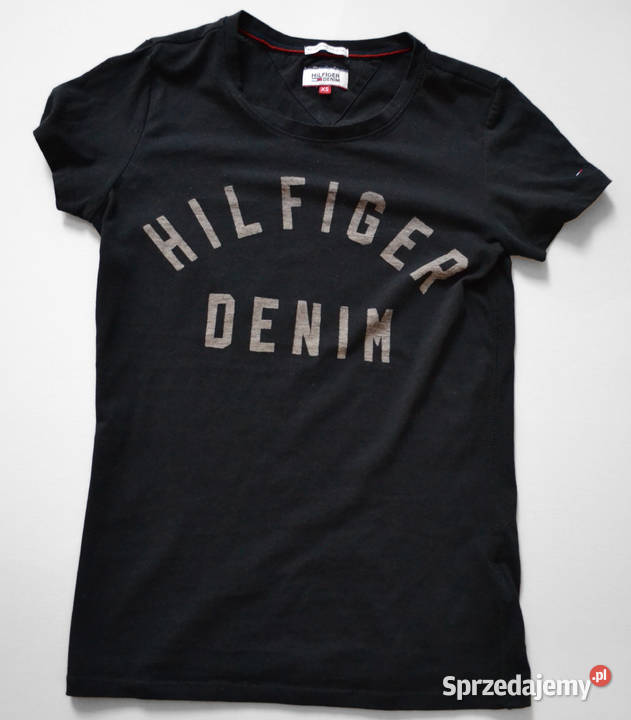 czarna koszulka tommy hilfiger S XS Topy i koszulki Warszawa