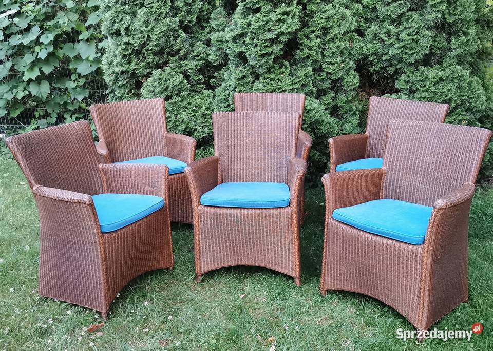 Krzesła do jadalni na taras Lloyd Loom RATTAN 6 Łask