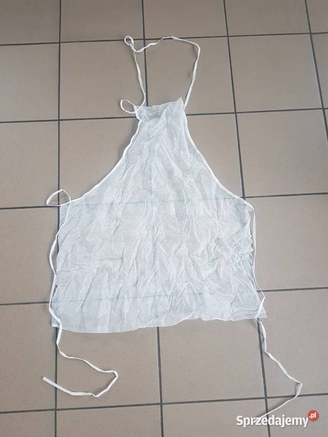 Fartuch przedni jednorazowy kuchenny biały 7080