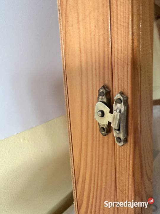 Witryna Ścienna Drewniana Oszklona Vintage Retro