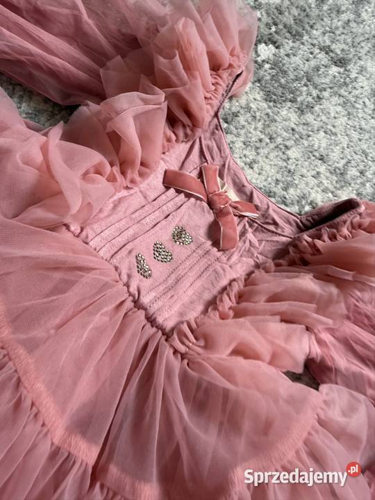 Sukienka tutu księżniczki pudrowy róż 8692 NOWA Szczecin sprzedam