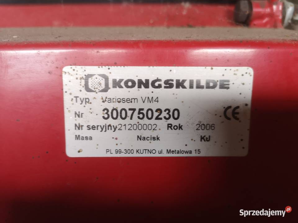 Siewnik do kukurydzy KONGSKILDE VARIOSEM Mokobody sprzedam