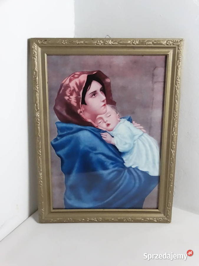 Stary obraz Madonny z Dzieciątkiem Madonnina w lubelskie Biłgoraj