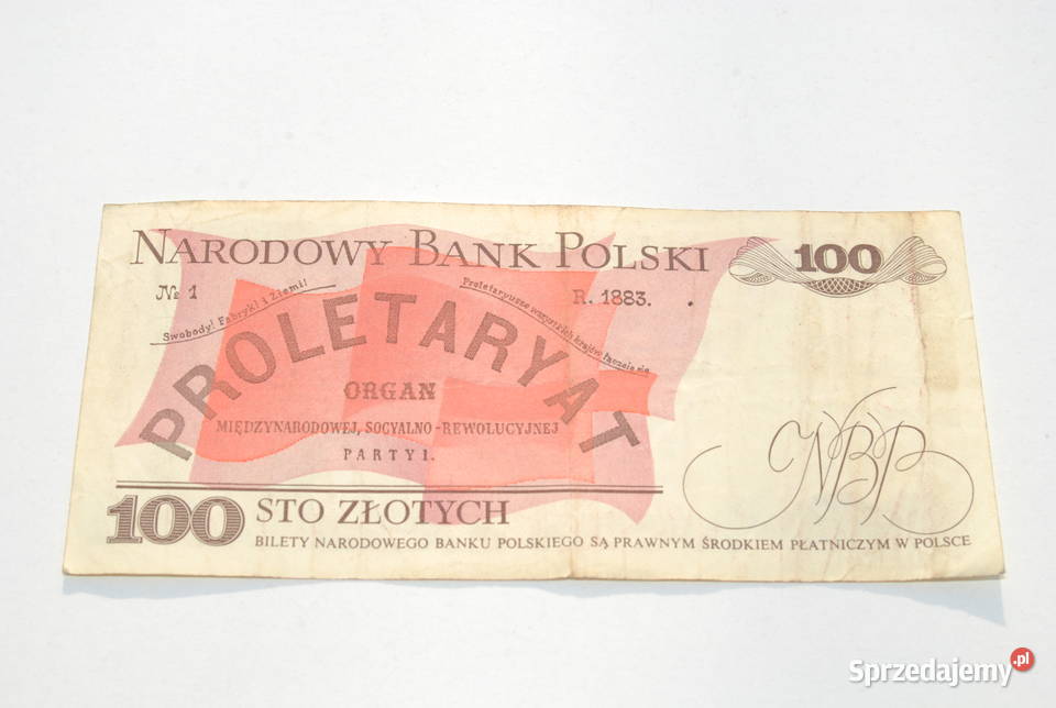Stary banknot 100 złotych Waryński 1988 antyk Cieszyn