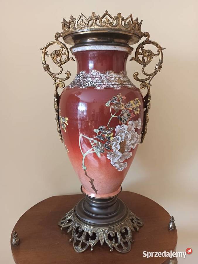Waza porcelana brąz Napoleon III Budzyń