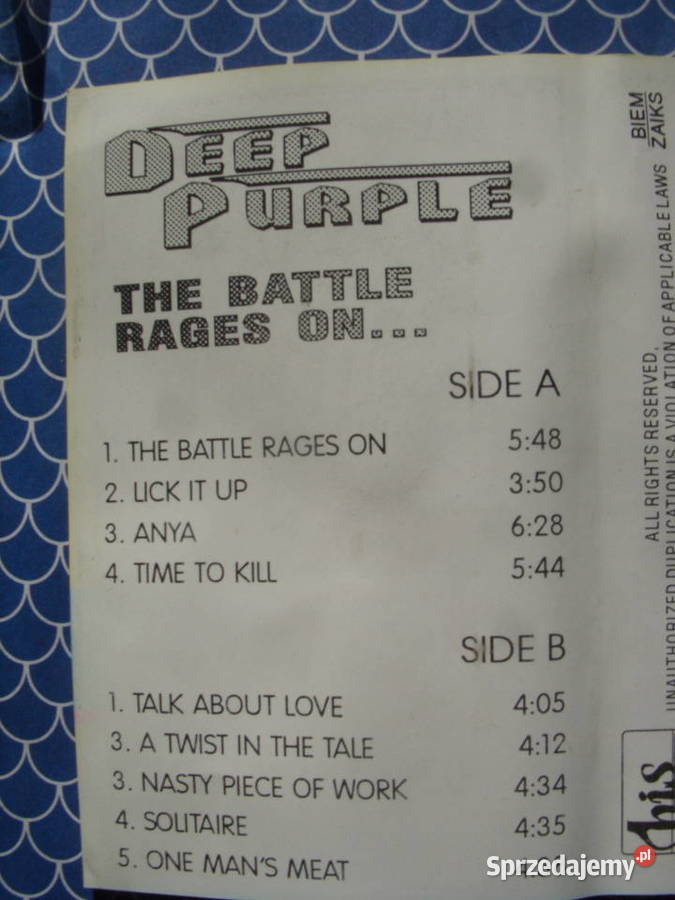 KASETA DEEP PURPLETHE BATTLE BABES Płyty i kasety Wołów
