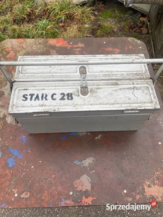 Skrzynka narzędziowa rozkładana solidna Prl Serock sprzedam