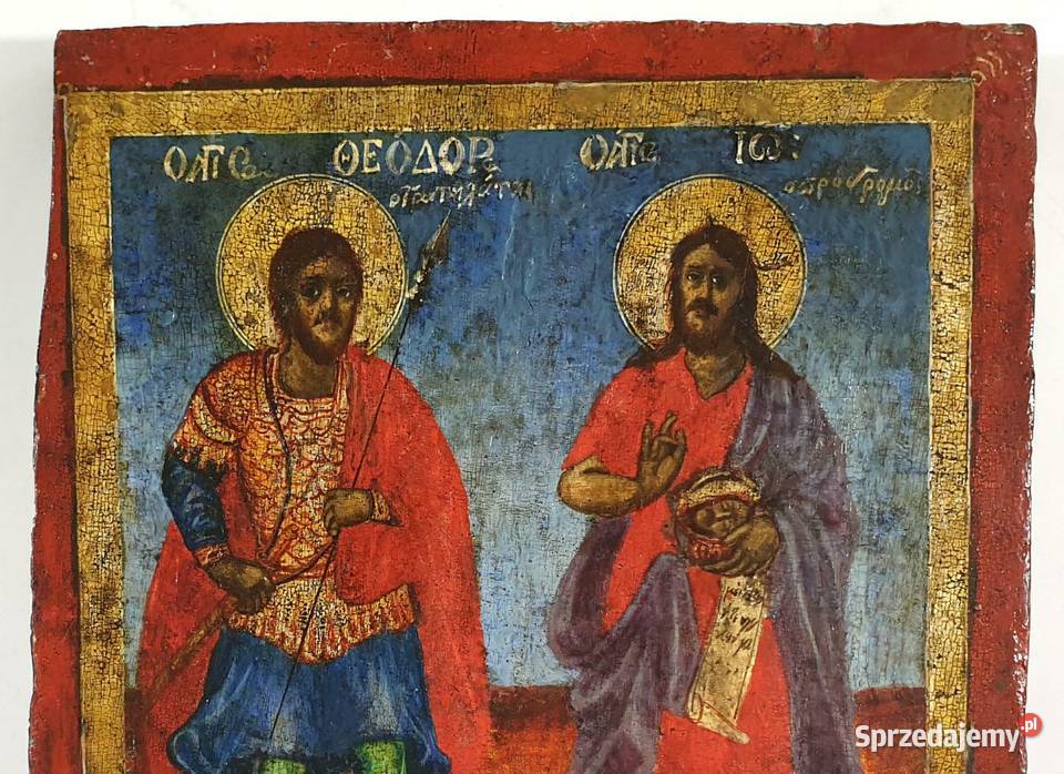 Ikona Święci Teodor i Jan Chrzciciel 0008 Warszawa